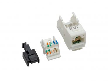 ARDEBO.de - BP115 RJ45-Adapter_ohne Patchkabel für 3Pkt,-Platz Cat, 6 Modul 90Grad, Buchse u