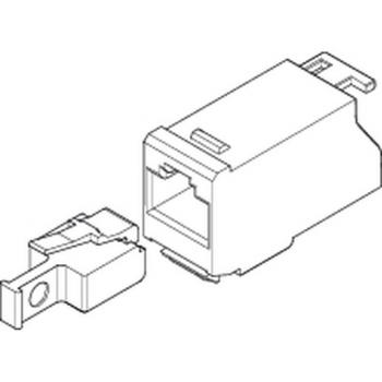 Abn BP115 RJ45-Adapter_ohne Patchkabel für 3Pkt,-Platz Cat, 6 Modul 90Grad, Buchse u