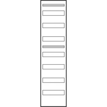 Abn VR17 Verteilerfeld 1V 7x Gerätetragschiene 1V7, 84TE, BxH: 250x1050mm