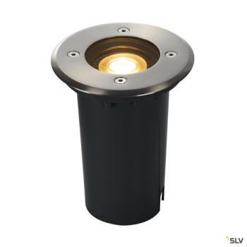 Slv 227680 SOLASTO, Outdoor Bodeneinbauleuchte, LED GU10 51 mm, IP67, rund, edelstah