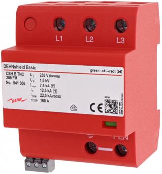 Dehn + Söhne DSH B TNC 255 FM Anwendungsopt. Kombi-Ableiter DEHNshield B Typ 1+2 für dreiphas