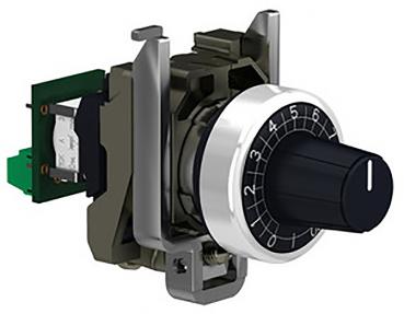 Schneider Electric XB4BD912R10K Potentiometer Metall Komplettgerät mit integr. Widerstand 10KOhm