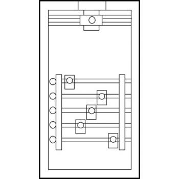 Abn GAG136N Anschlußgehäuse komplett, SAS 5x250A 5 x 250A Sammelschienen