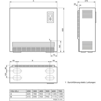 Vaillant VSU 300 EL VAILLANT Elektro-Speicherheizgerät VSU 300/5 EL mit elektr. Laderegle