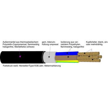 Kabel & Leitungen N2XH-J 5X1,5RE B2 Kabel halogenfrei E0 B2ca T500 (Menge: 500 m je Bestelleinheit)