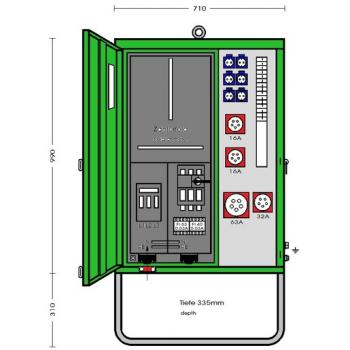 Elektra Tailfingen AV 63N/A/6211-2 Anschlußverteiler- Endverteilerschrank