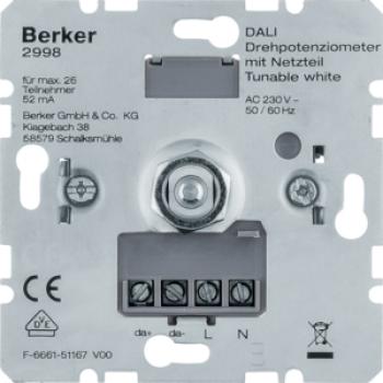 Berker 2998 DALI Drehpot. Tunable white m. Netzt.