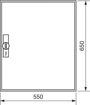 Hager FWB42D Feldverteiler, AP, IP44, SKII, 650x550x160mm, leer, univers, mit Abdeckung (125mm)