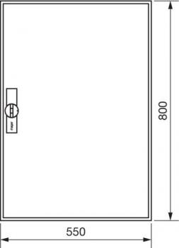 ARDEBO.de Hager FWB52D Feldverteiler, AP, IP44, SKII, 800x550x160mm, leer, univers, mit Abdeckung (125mm)