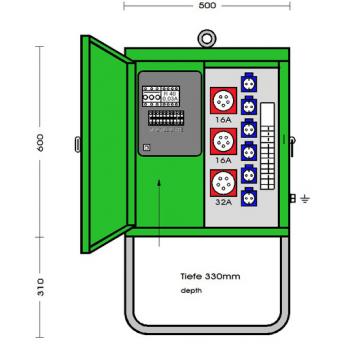 Elektra Tailfingen V 40N/A/621-1 Verteilerschrank im Gehäuse