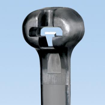Panduit BT4S-M0 Kabelbinder mit Stahlnase, 384x4,7mm, PA 6.6, schw. uv-best., VPE 1000 (Menge: 1000 Stück je Bestelleinheit)