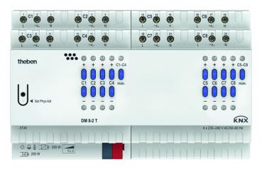 ARDEBO.de - DM 8-2 T KNX KNX Universal-Dimmaktor 8-fach