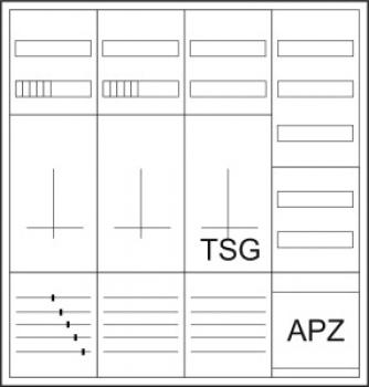 ARDEBO.de - ZSD-ZZTV-1100/APZ Zähler-Komplettschrank für 3-Punktbefestigung, ohne Bestückung