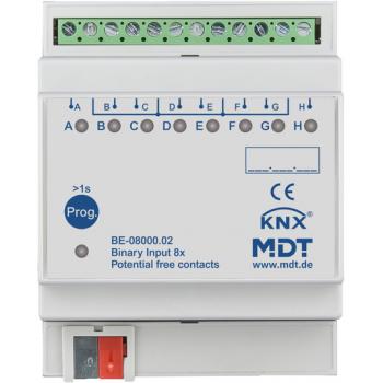 MDT technologies BE-08000.02 Binäreingang 8-fach, 4TE, REG, Ausführung potentialfrei