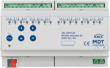 MDT technologies JAL-0810.02 Jalousieaktor 8-fach, 8TE, REG, 8 A, 230 V AC