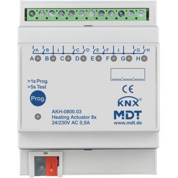 MDT technologies AKH-0800.03 Heizungsaktor 8-fach, 4TE, REG, 24-230 V AC