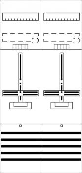 ARDEBO.de - DF27B2 DF27B2 Zählerfeld 7RE 2Z vorverdrahtet mit Zählerkreuz