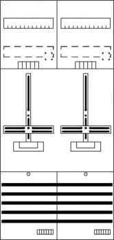 ARDEBO.de - DF27G2 DF27G2 Zählerfeld 7RE 2Z vorverdrahtet mit Zählerkreuz