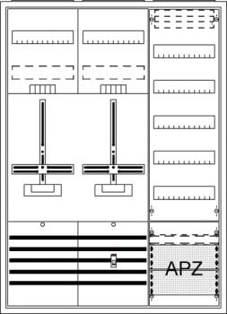 ARDEBO.de - DA37GG DA37GG Komplettschrank, AP Dreipunkt, A37 2Z1V5A2