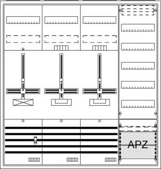 ARDEBO.de - DA47GH DA47GH Komplettschrank, AP Dreipunkt, A47 2Z1S1V5A2