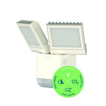 Theben theLeda S17-100 WH LED-Strahler mit Bewegungsmelder, weiss, 4000 K, 2x900 lm