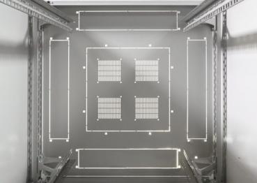 Newlec NNCSN42HE8001000.01 Netzwerkschrank 42HE, 800x1000mm, Fronttür Glas 1-tlg., Rück