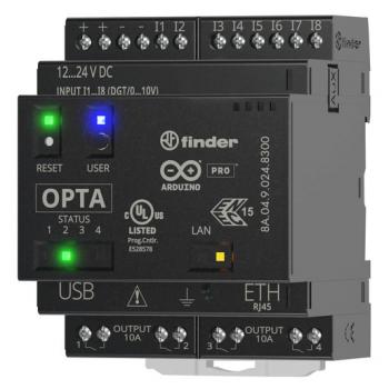 Finder 8A.04.9.024.8300 OPTA Lite, 8 Eingänge A/D (0-10V/12-24V), 4 Ausgänge (10A), Ver