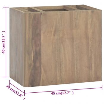 Wand-Badschrank 45x30x40 cm Massivholz Teak