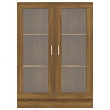 Vitrinenschrank Braun Eiche-Optik 82,5x30,5x115cm Holzwerkstoff