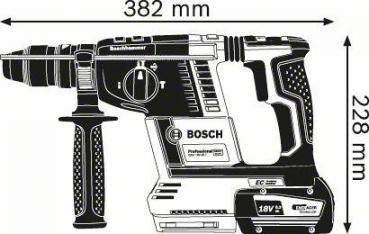 Bosch GBH 18V-26 F Professional Akku-Bohrhammer (0611910007), 2 x Akku 6,0 Ah, 18 V, inkl. Ladegerät + L-Boxx, SDS-plus