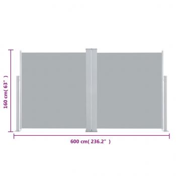 Seitenmarkise Ausziehbar Anthrazit 160x600 cm