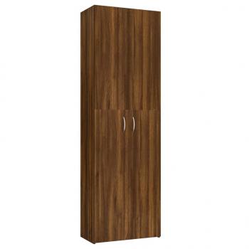 Büroschrank Braun Eichen-Optik 60x32x190 cm Holzwerkstoff