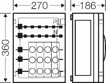 Hensel FP 3235 Sammelschienengehäuse mit Sicherungsgeräten (FP3235)