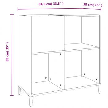 Plattenschrank Sonoma-Eiche 84,5x38x89 cm Holzwerkstoff