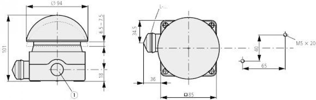 Eaton FAK-S Fuß- und Grobhand-Taster, schwarz (095540)