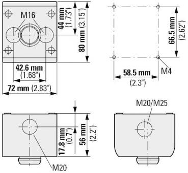 Eaton M22-D-R-XO/KC11/I Drucktaster rot (216521), 22,3 mm