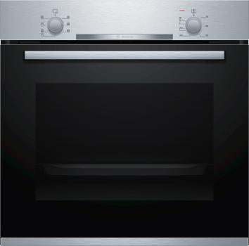 ARDEBO.de Bosch HBA530BR1 Serie 2 EEK: A Einbaubackofen, 59,4cm breit, 71 L, 3D Heißluft, EcoClean Direct, edelstahl