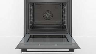 Bosch HBA530BR1 Serie 2 EEK: A Einbaubackofen, 59,4cm breit, 71 L, 3D Heißluft, EcoClean Direct, edelstahl