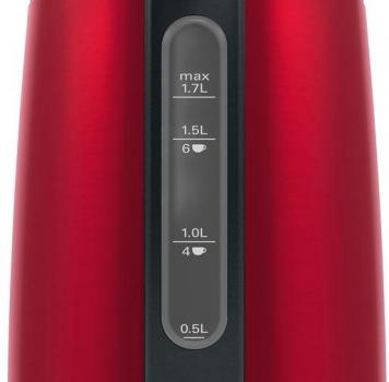 Bosch TWK3P424 Wasserkocher, 2400W, 1,7L, Anti-Rutsch-Füße, Easy storage, 360° kabellos, rot