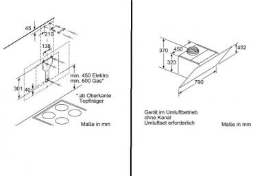 Bosch DWK87CM60 Serie 4 EEK: B Kopffreihaube, 79 cm breit, Abluft, schwarz