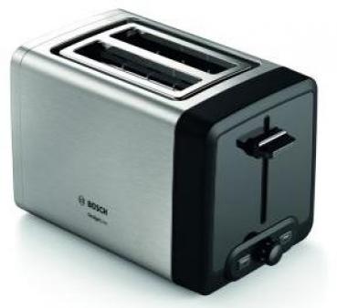 ARDEBO.de Bosch TAT4P420DE Kompakt Toaster, 970W, DesignLine, Auftau- und Aufwärmfunktion, Gleichmäßiges Röstbild, Edelstahl
