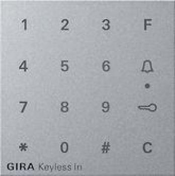 ARDEBO.de Gira 851326 Aufsatz Codetastatur Keyless In, System 55, aluminium