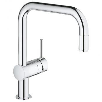 ARDEBO.de GROHE Minta 32067 Einhebelmischer, DN15, Hochdruck, U-Auslauf, schwenkbarer Rohrauslauf, chrom (32067000)