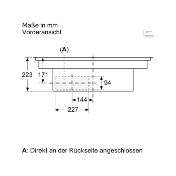 Bosch PVQ811F15E Serie 6 EEK: B Kochfeld mit Dunstabzug, Induktion, Glaskeramik, 80 cm breit, rahmenlos, Schwarz