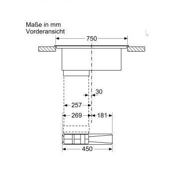 Bosch PVQ811F15E Serie 6 EEK: B Kochfeld mit Dunstabzug, Induktion, Glaskeramik, 80 cm breit, rahmenlos, Schwarz