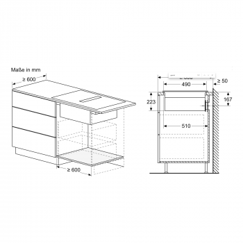 Bosch PVQ811F15E Serie 6 EEK: B Kochfeld mit Dunstabzug, Induktion, Glaskeramik, 80 cm breit, rahmenlos, Schwarz