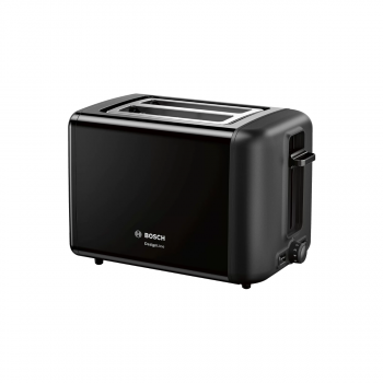 ARDEBO.de Bosch TAT3P423DE Kompakt Toaster Design Line, 820-970 W, Brötchen-Aufsatz, Auftau- und Aufwärmfunktion, High Lift, schwarz