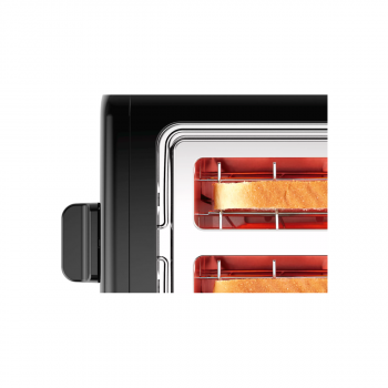 Bosch TAT3P423DE Kompakt Toaster Design Line, 820-970 W, Brötchen-Aufsatz, Auftau- und Aufwärmfunktion, High Lift, schwarz