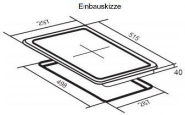 Exquisit EKC 301-2RK Autarkes Duo-Kochfeld mit Energieregler, Glaskeramik, 29,7 cm breit, Edelstahlrahmen