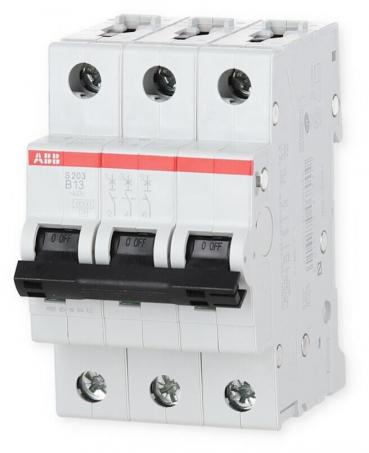 ABB S203-C13 Sicherungsautomat 6kA, 13A, 3P (2CDS253001R0134)